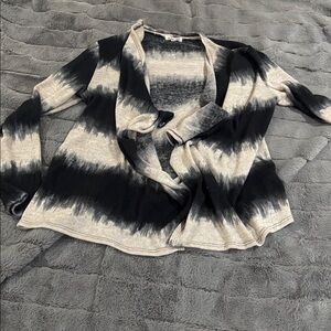 ROLLA COSTER Gorgeous light-weighted knit cardigan black/cream EUC MED